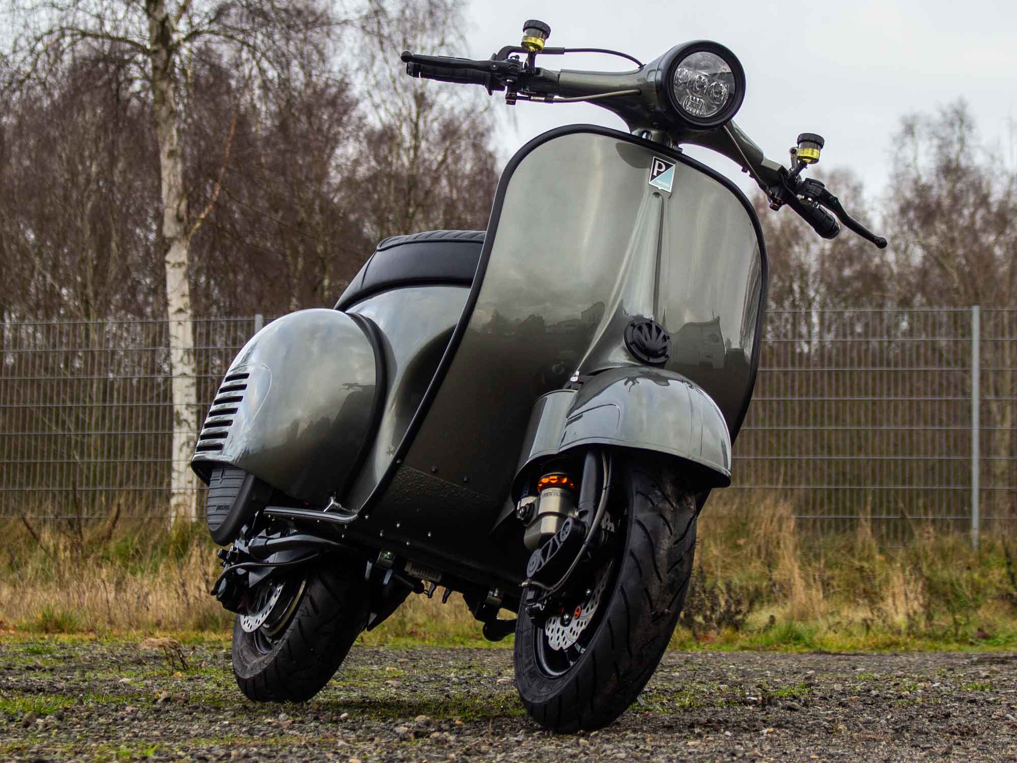 Custom Vespa Conversion mit Elektromotor