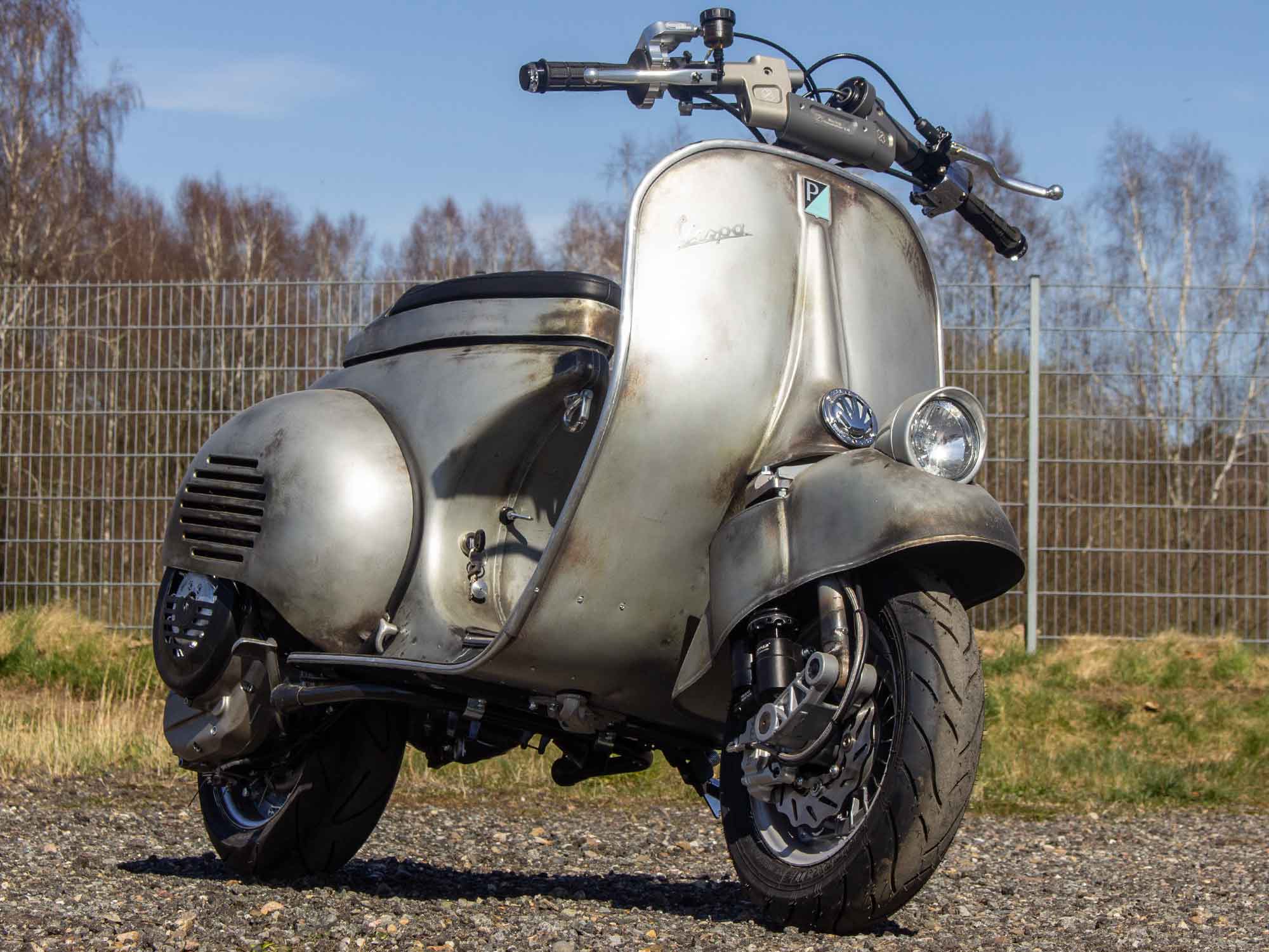 Custom Vespa BFA 288ccm Classic Racer mit Crimaz Lenker und Scheibenbremse