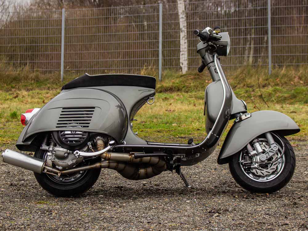 Custom Vespa GS 244ccm in Porsche Felsengrün