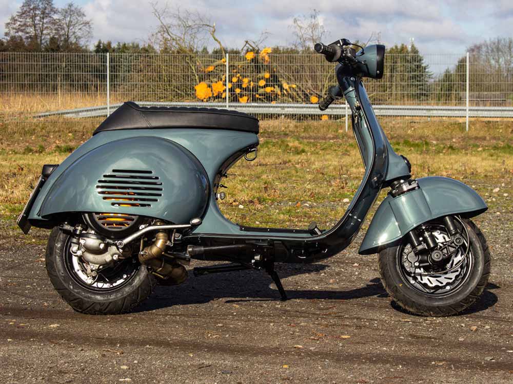Custom Vespa Conversion GS 244 in Mini Sage Green