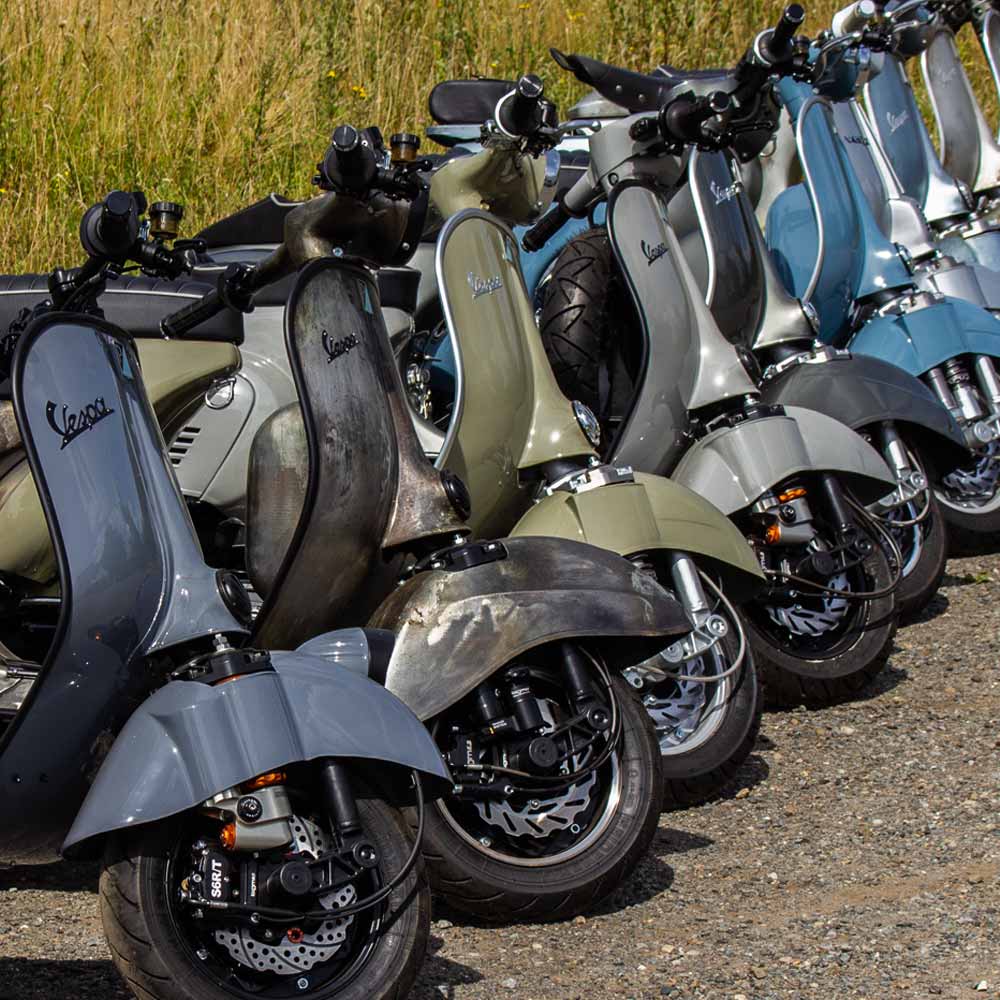 Fertig gestellte Custom Vespa Projekte