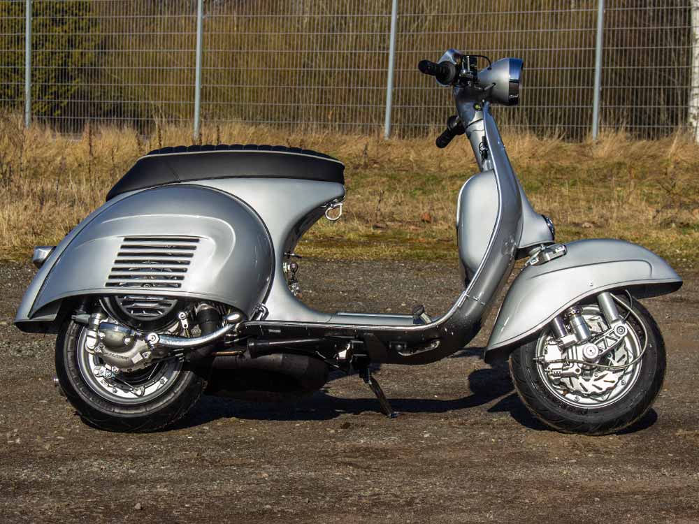 Custom Vespa Umbau GS 244 Mercedes Silbergrau Metallic 180 - Komponenten