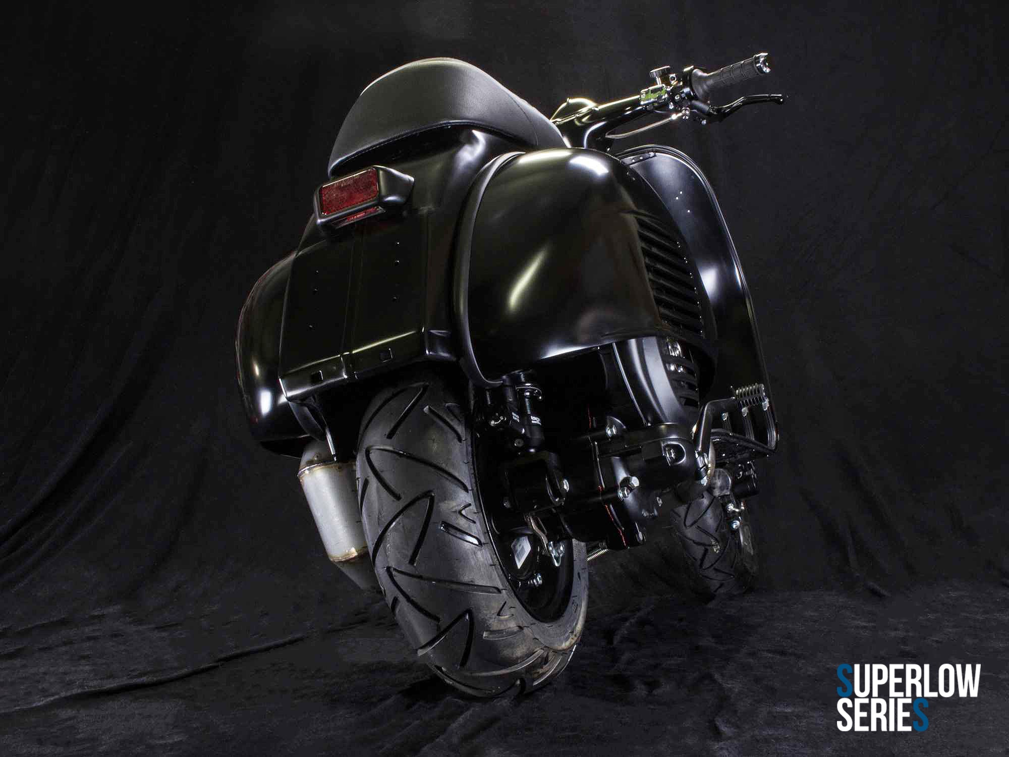 Custom Vespa Umbau VNB 221ccm mit Breitreifen und Scheibenbremse