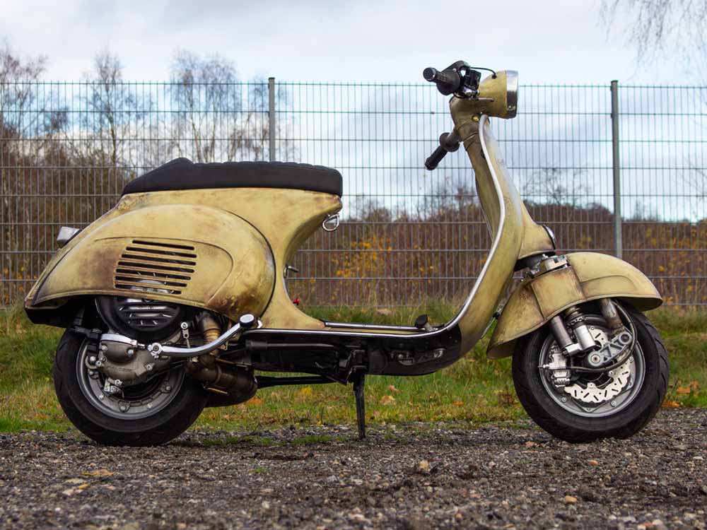 Custom Vespa Conversion 244ccm Avorio 909 Rawstyle