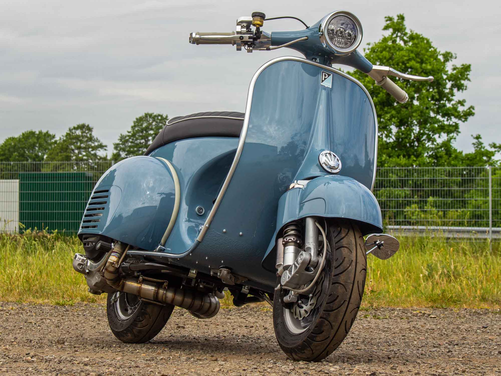 Custom Vespa Conversion VNB 265ccm in Piaggio Blu Medio