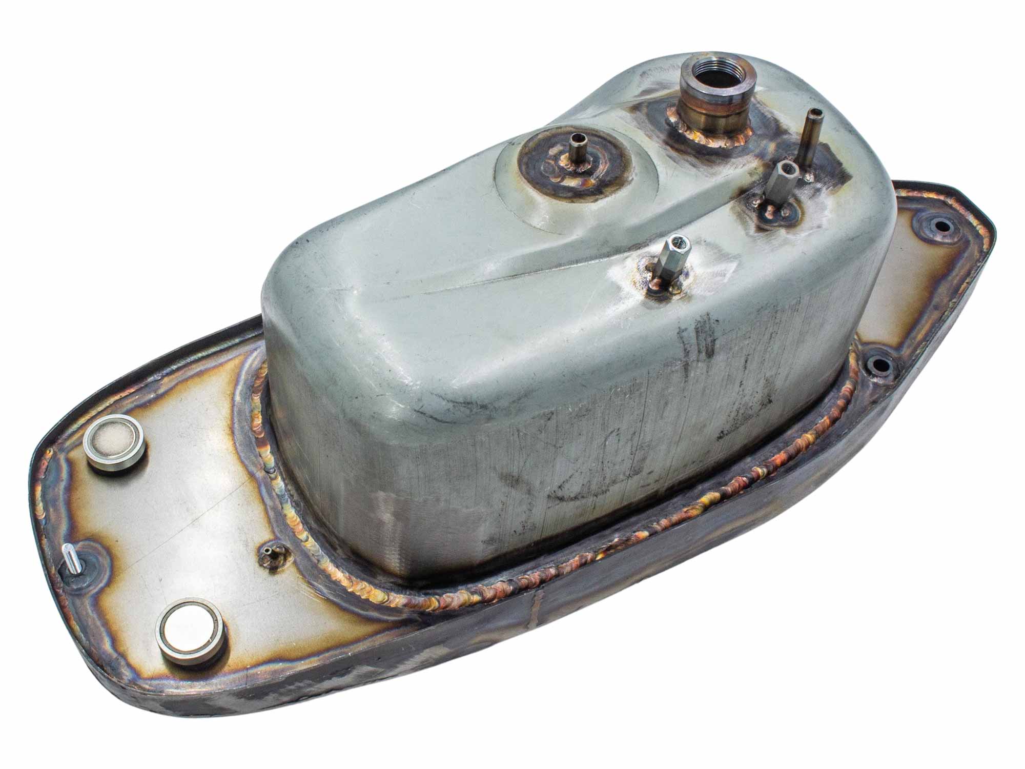 Handgefertigter Vespa Sitzbanktank für Betrieb mit Benzinpumpe