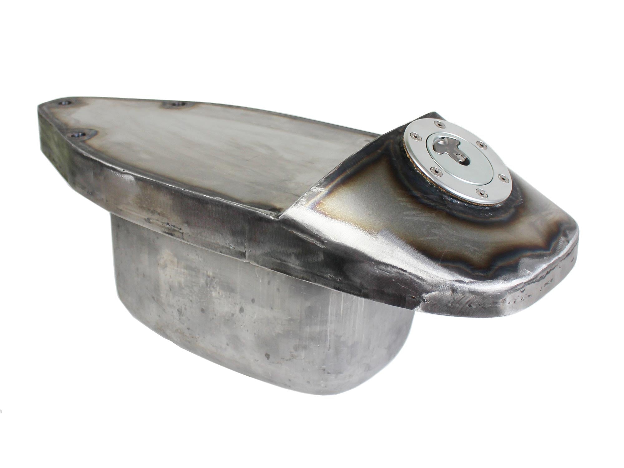 Handgefertigter Sitzbanktank mit 11 Liter Volumen, passend für alle Vespa Largeframe Modelle