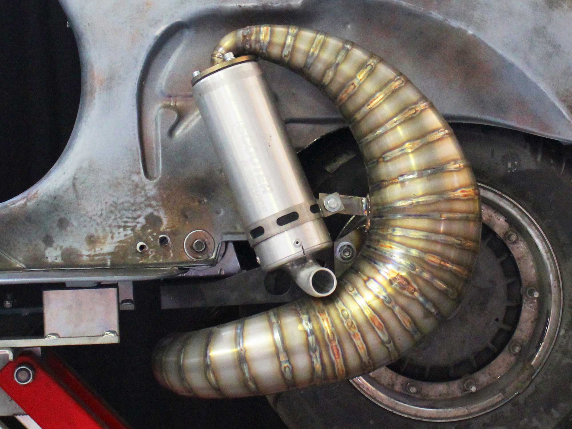 Auspuff PX 200 Scooter & Service für Quattrini M232-260ccm Curley Scooter & Service