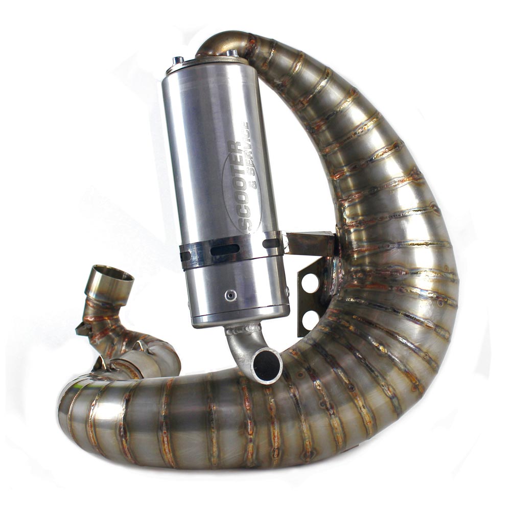 Vespa Rennauspuff Curley Edelstahl