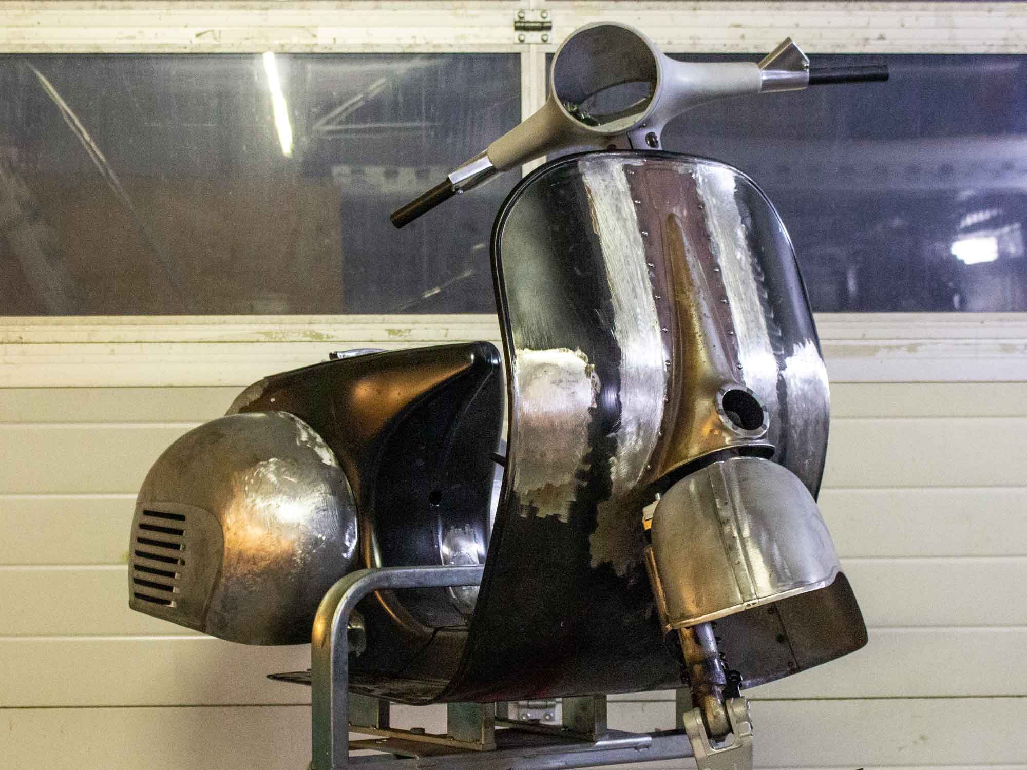 Vespa PX-Wideframe Umbau mit Scheibenbremse