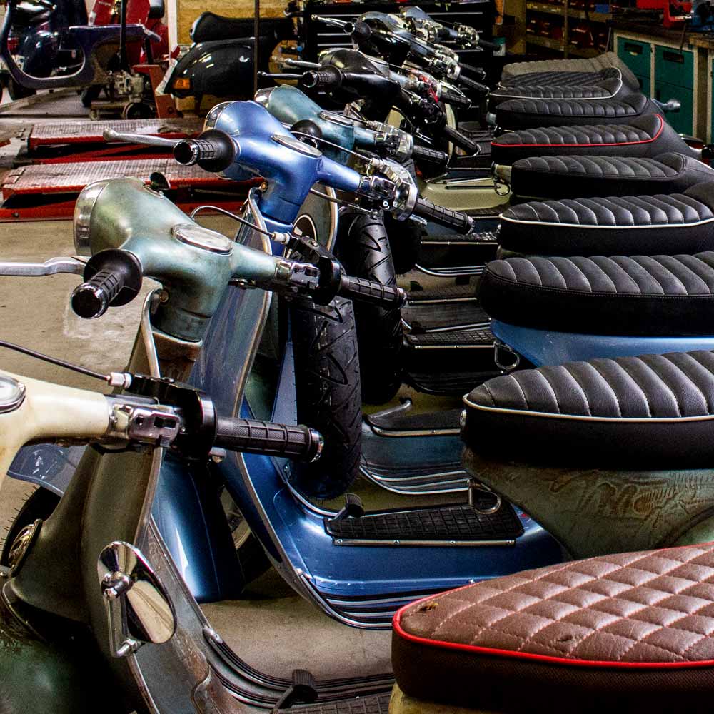 Custom Vespa Modelle aus der Scooter & Service Werkstatt