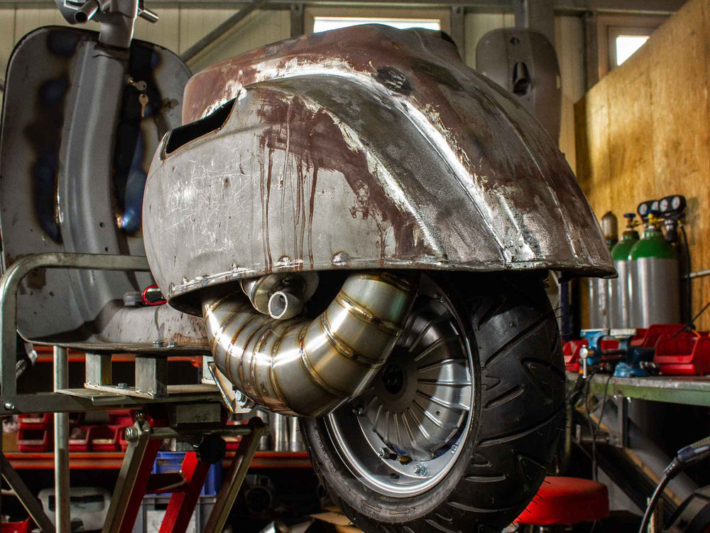 Breitreifen Umbau Vespa Smallframe 3-Zoll