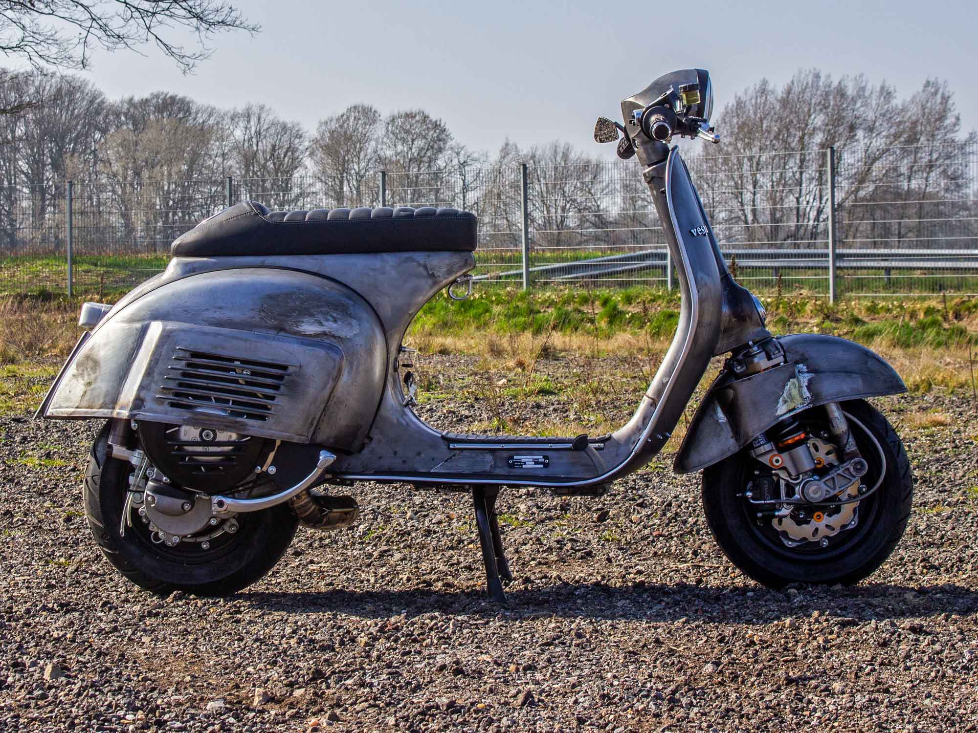 Custom Vespa BFA 306 in Raw Metal Style