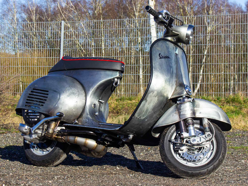 Custom Vespa VNB 244 Raw-Metal Style Scooter & Service