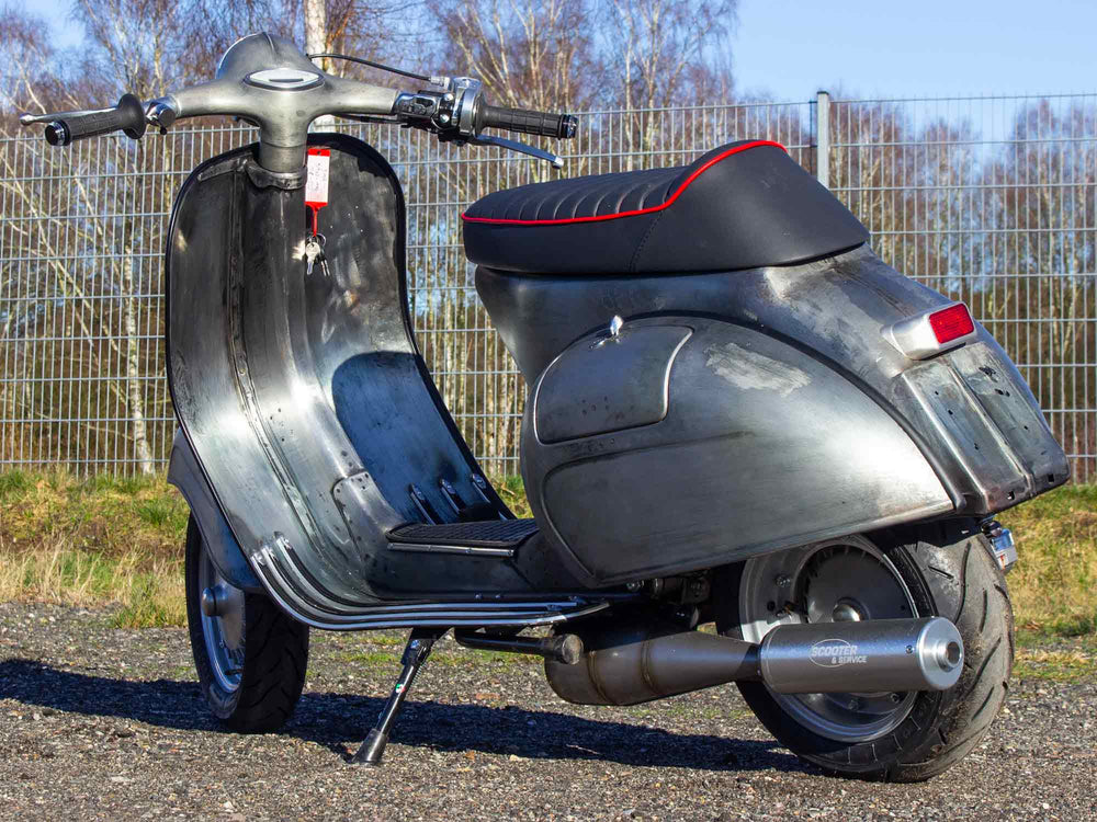 Custom Vespa VNB 244 Raw-Metal Style Scooter & Service