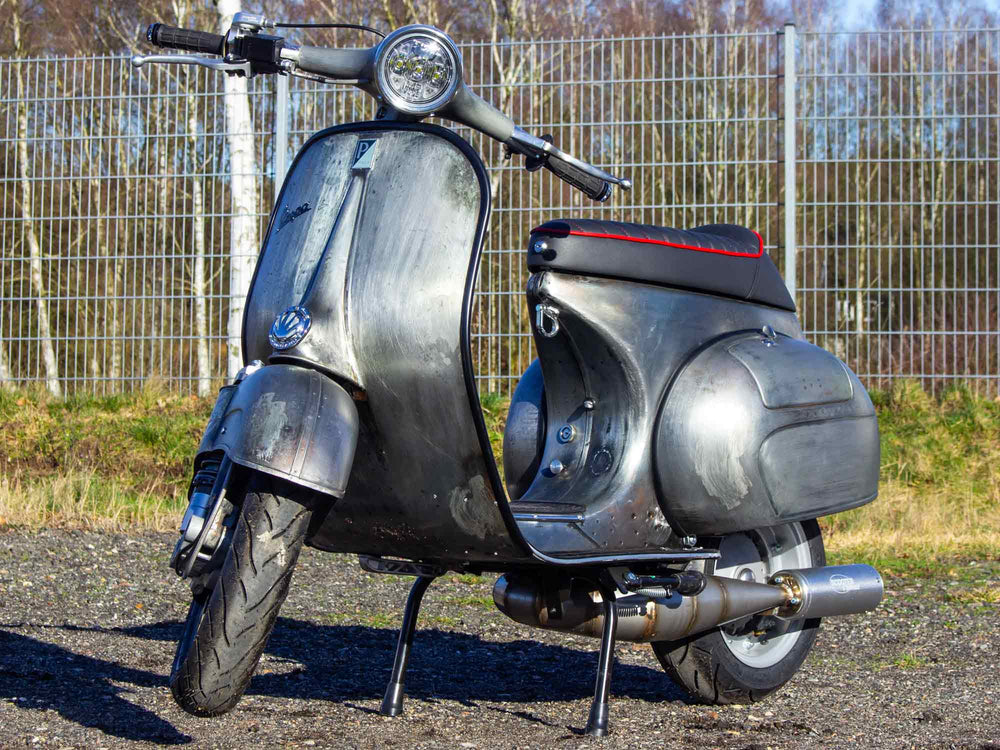 Custom Vespa VNB 244 Raw-Metal Style Scooter & Service