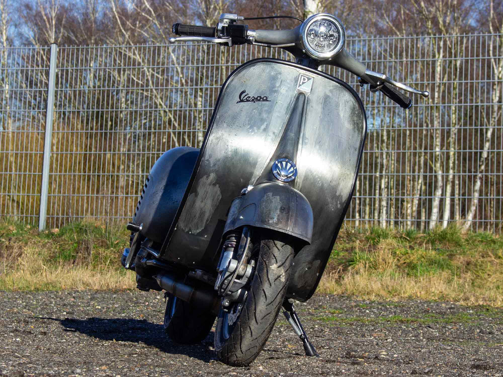 Custom Vespa VNB 244 Raw-Metal Style Scooter & Service
