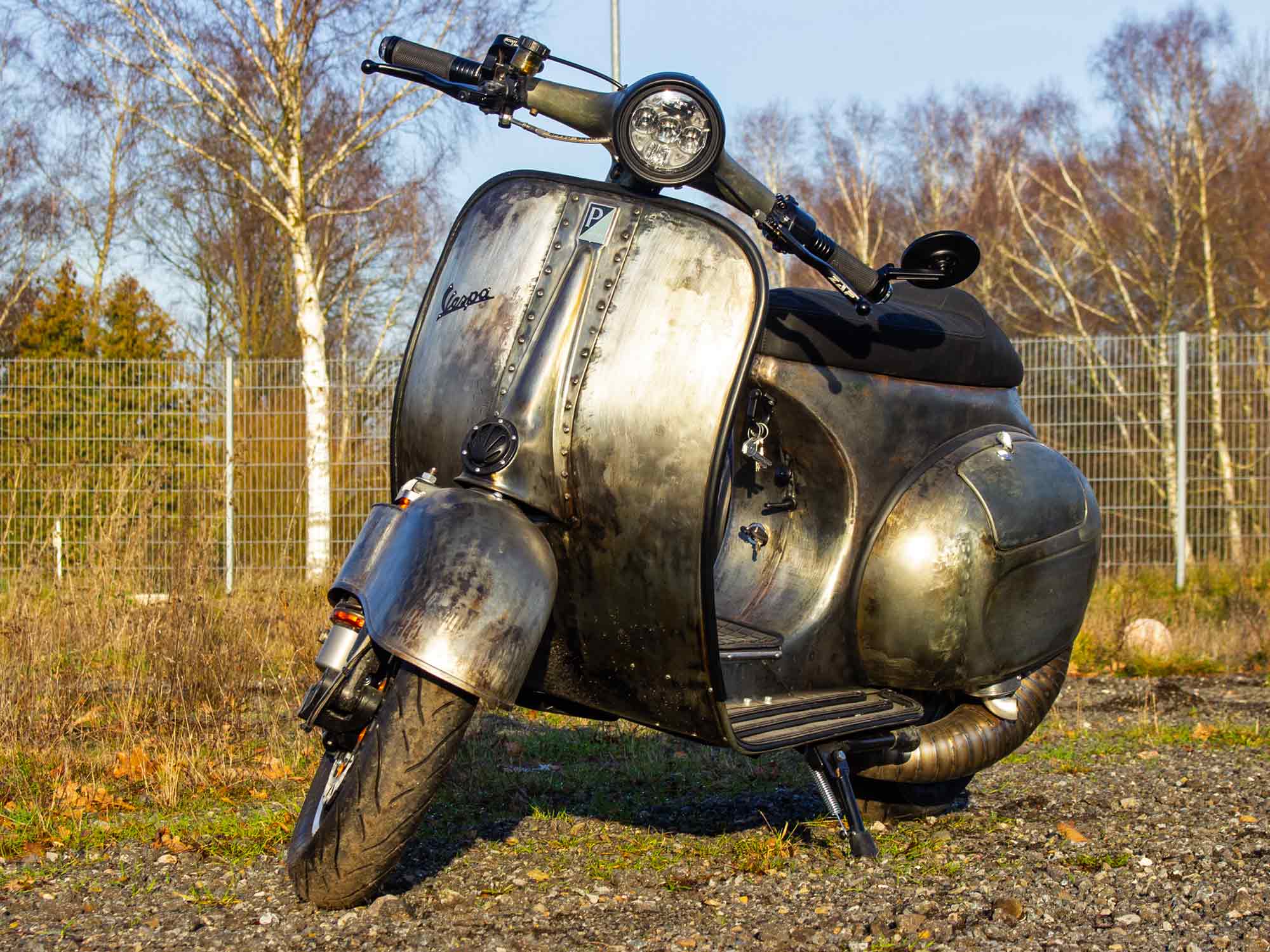 Custom Vespa SLS 300 Raw Metal Style