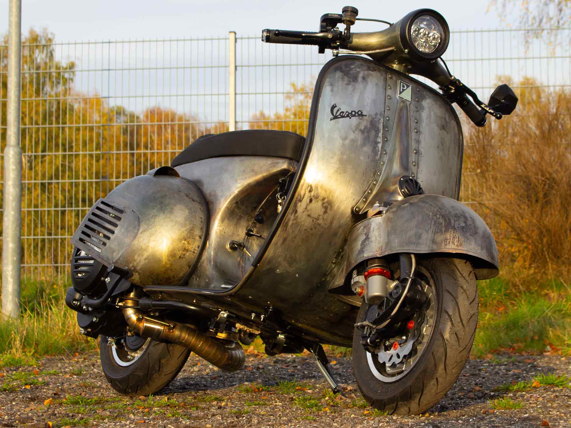Custom Vespa SLS 300 Raw Metal Style