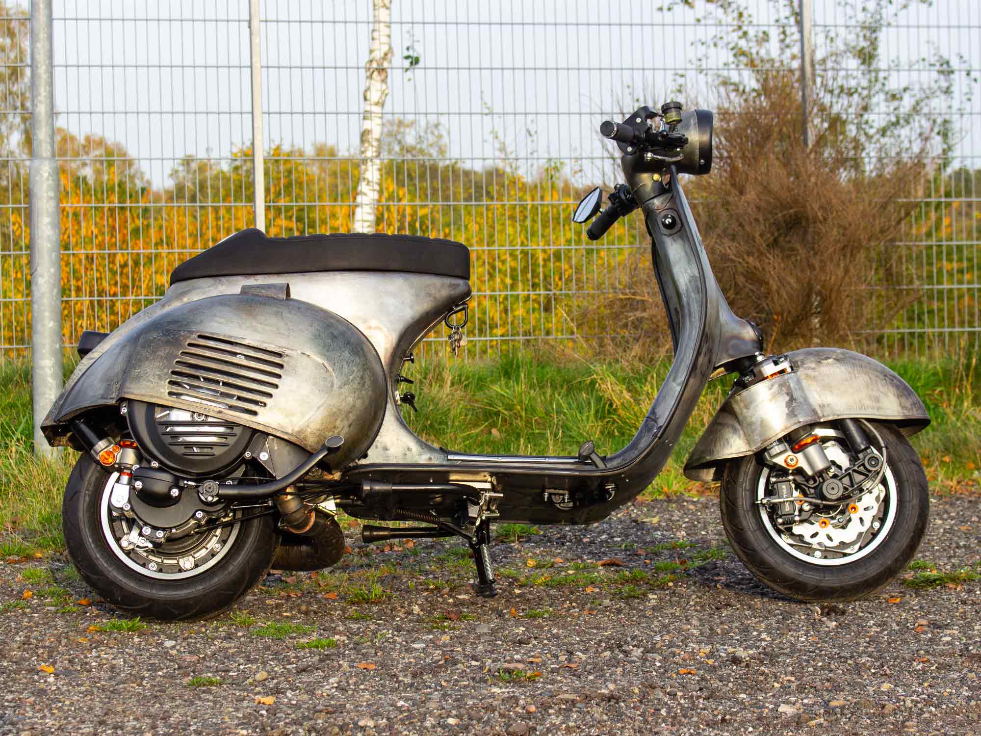 Custom Vespa SLS 300 Raw Metal Style