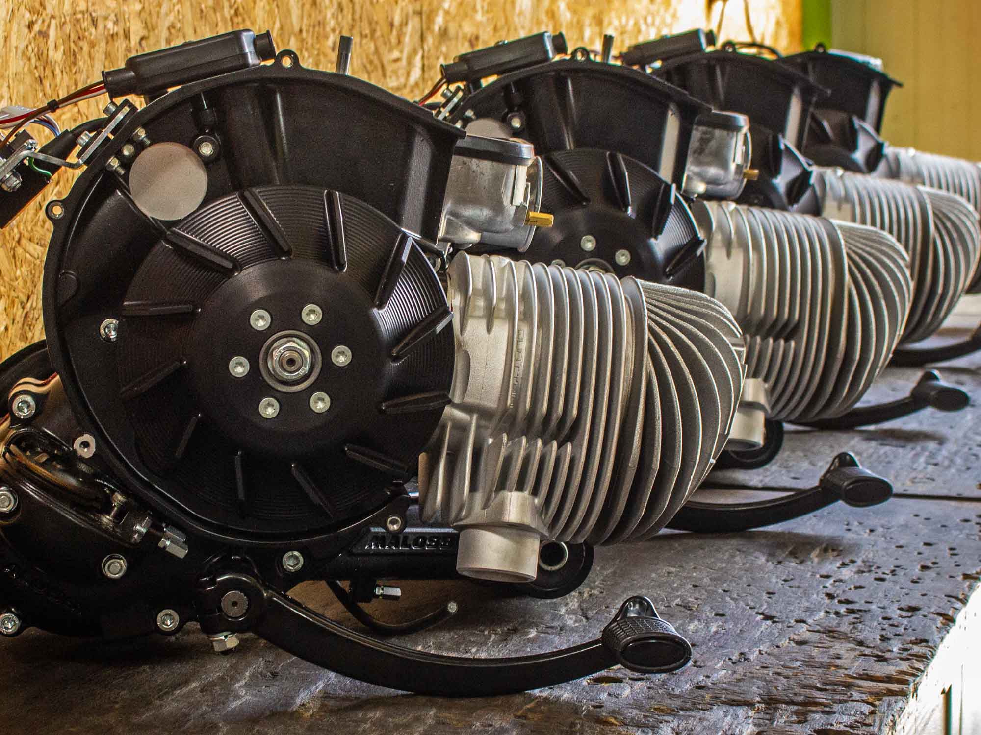 Vespa Tuning Motoren mit schwarzer Pulverbeschichtung