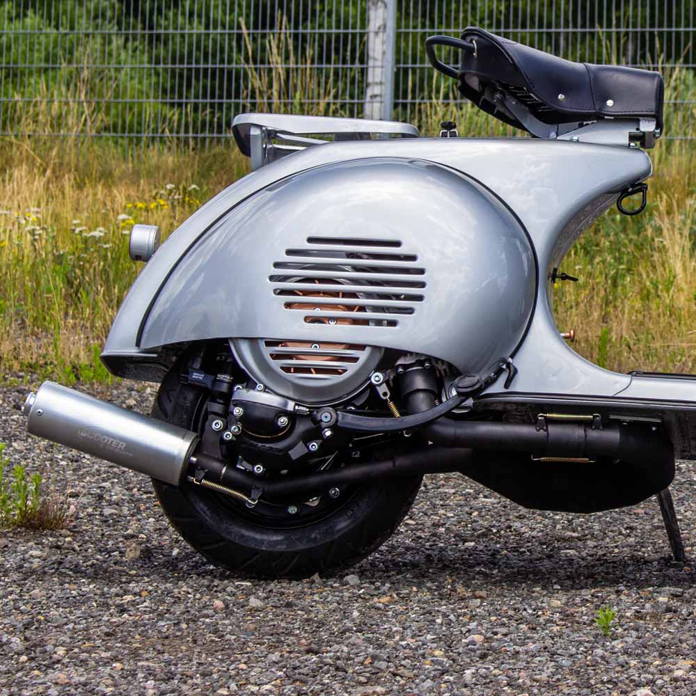 Vespa Rennauspuff Righthand für Quattrini 244