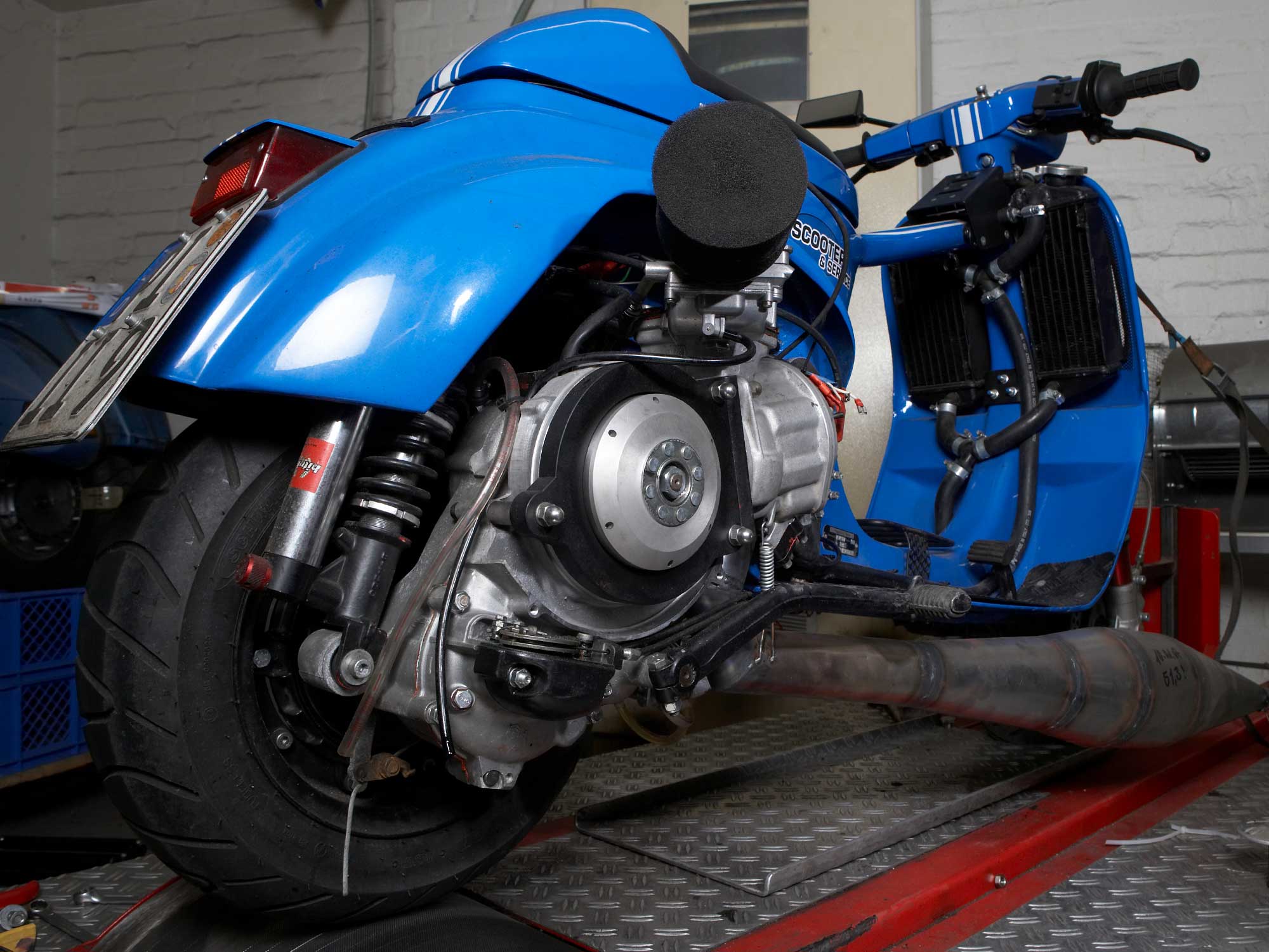 Vespa Tuning 250N auf dem Leistungs-Prüfstand