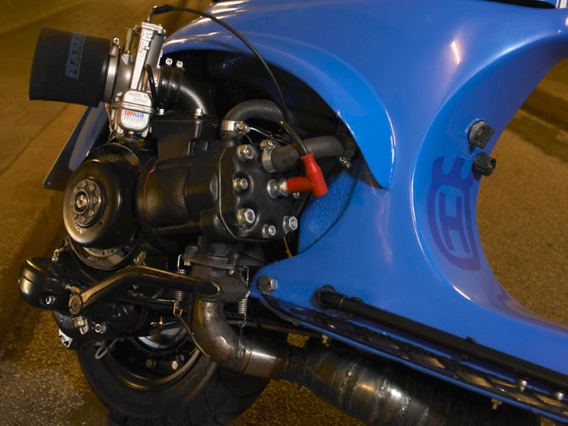 Vespa Tuning mit Husqvarna 250ccm Zylinder