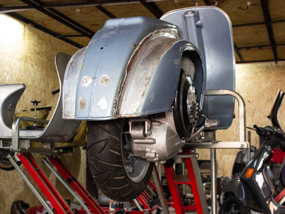 Breitreifen Umbau Vespa Smallframe 3-Zoll