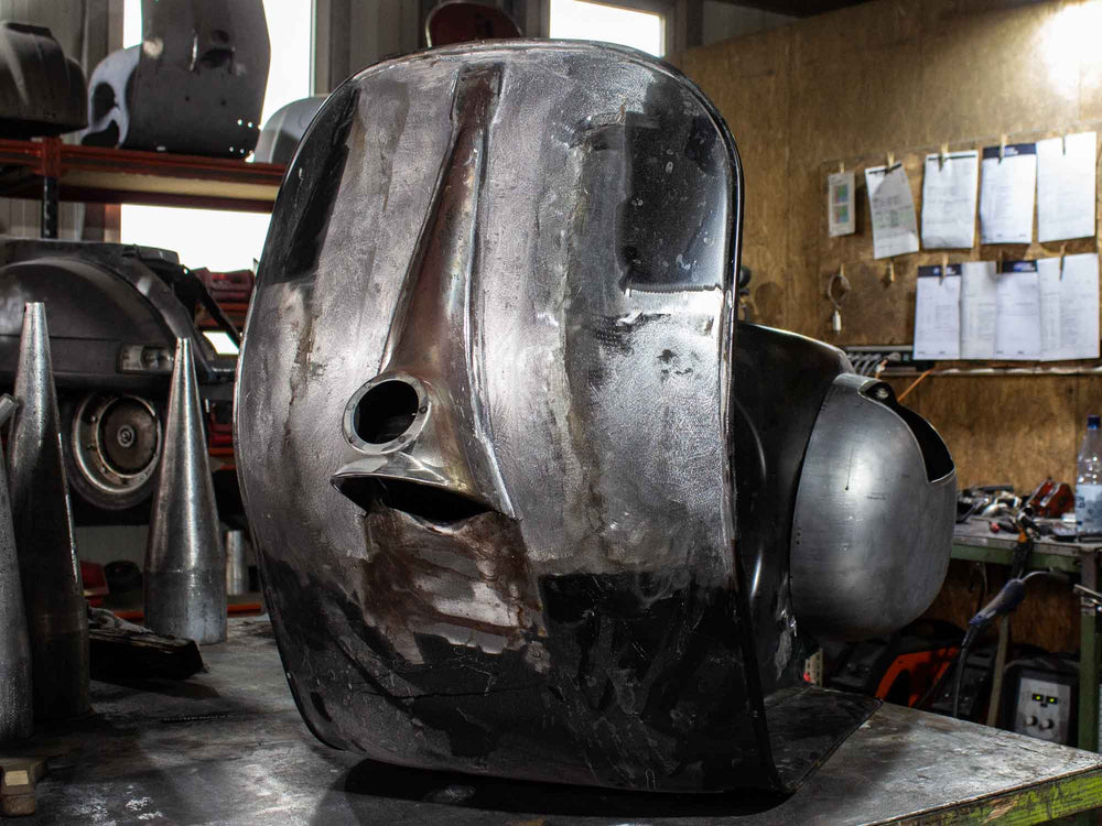 Vespa Rahmen Umbau GS 250 Porsche Arctic Grey