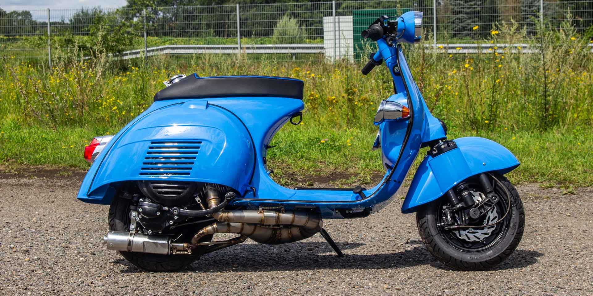 Technische Features der Custom Vespa GS 160 Rapid Blue
