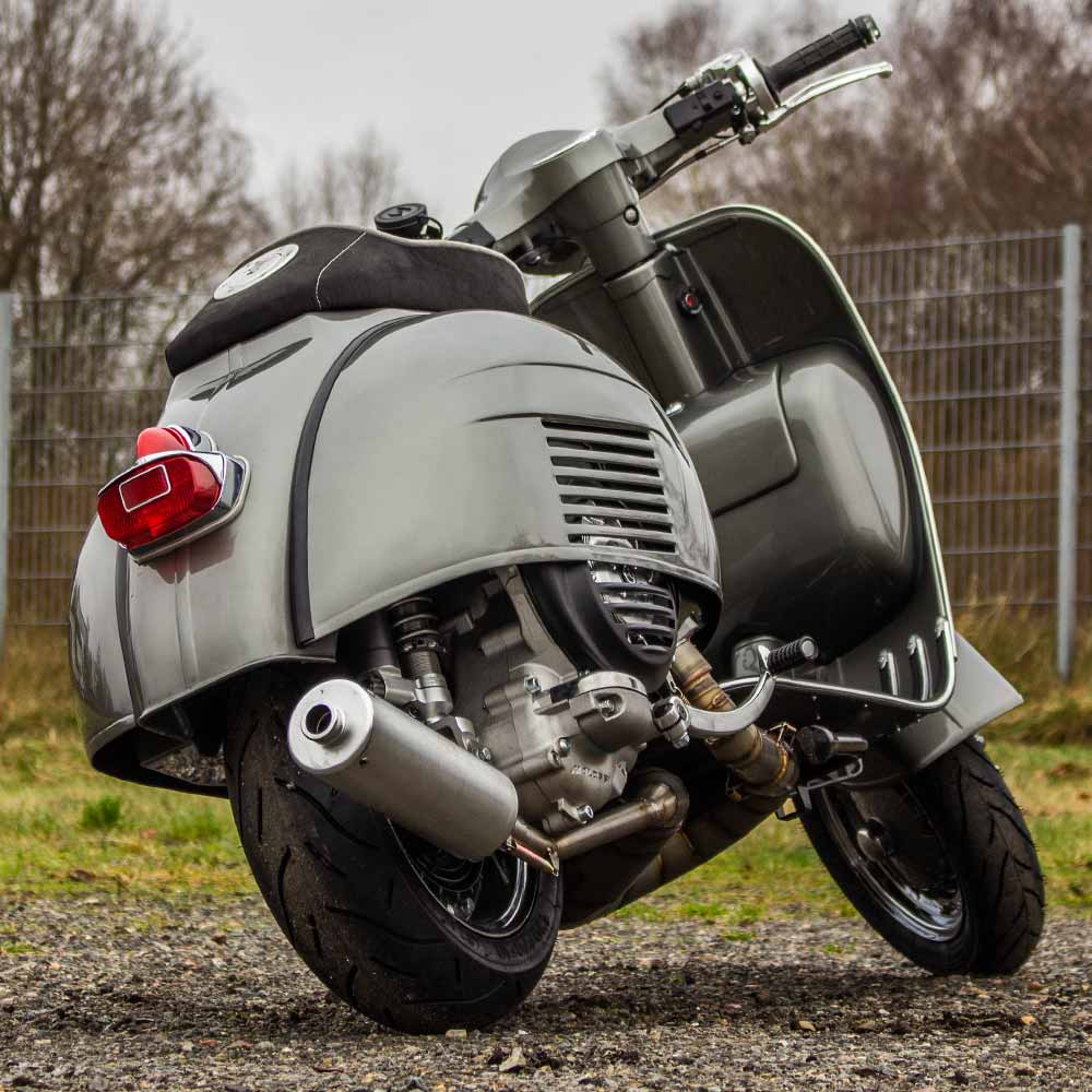 Custom Vespa GS 244 in Porsche Steingrau