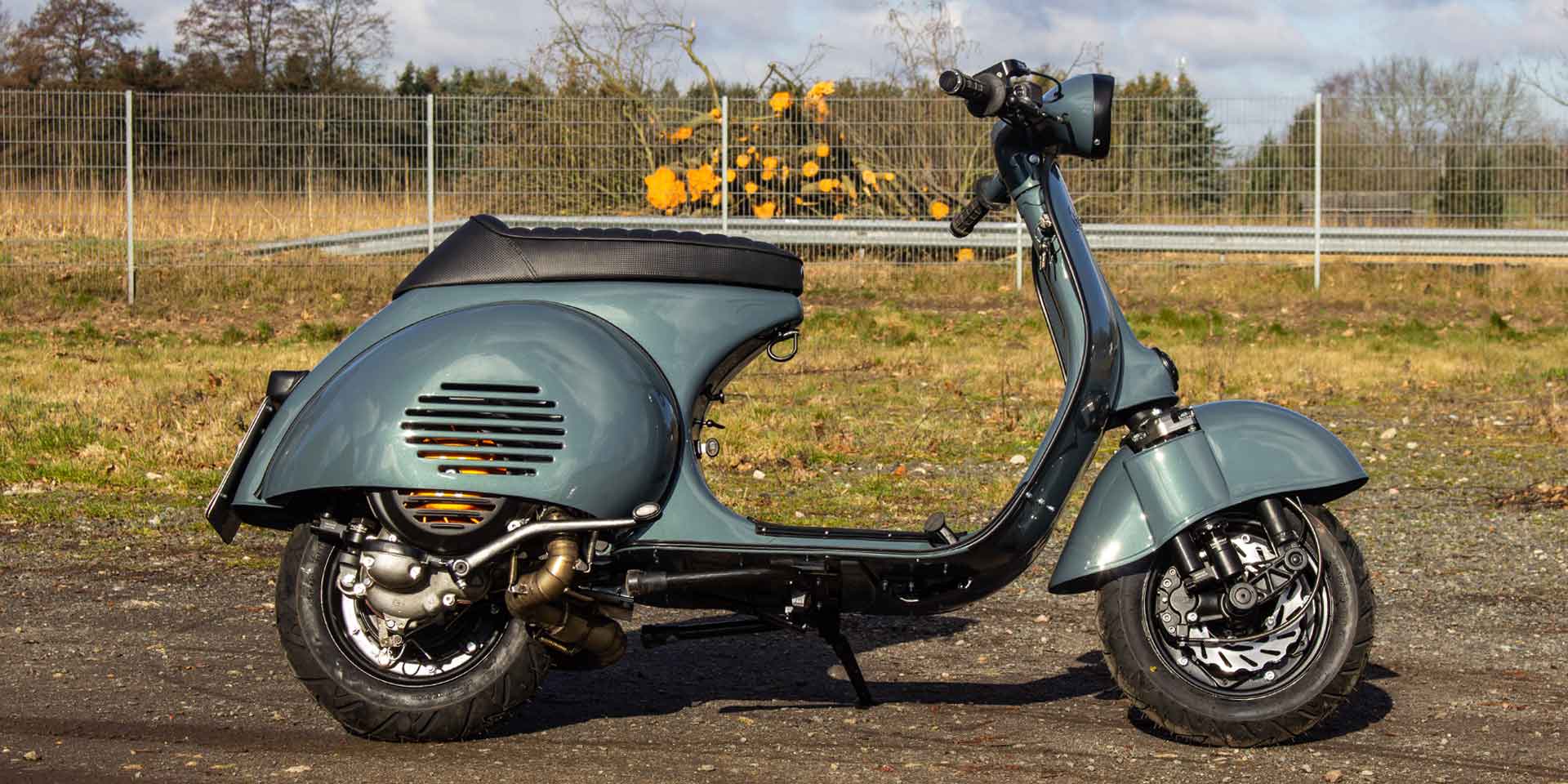 Custom Vespa Conversion GS 244 in Mini Sage Green