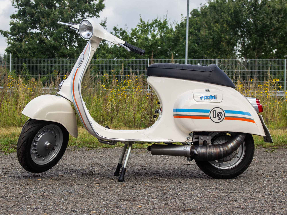 Custom Vespa Umbau Primavera mit Egig 170ccm Motor und Scheibenbremse