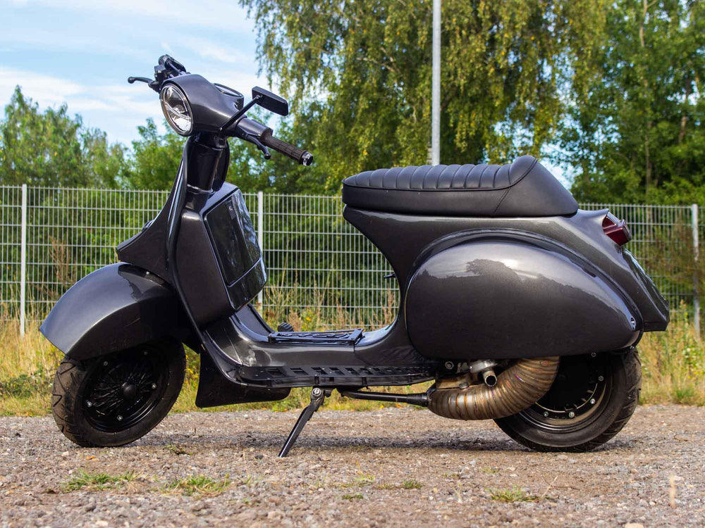 Custom Vespa PX mit BFA 306ccm Motor und handgefertigtem Curley Auspuff Scooter & Service