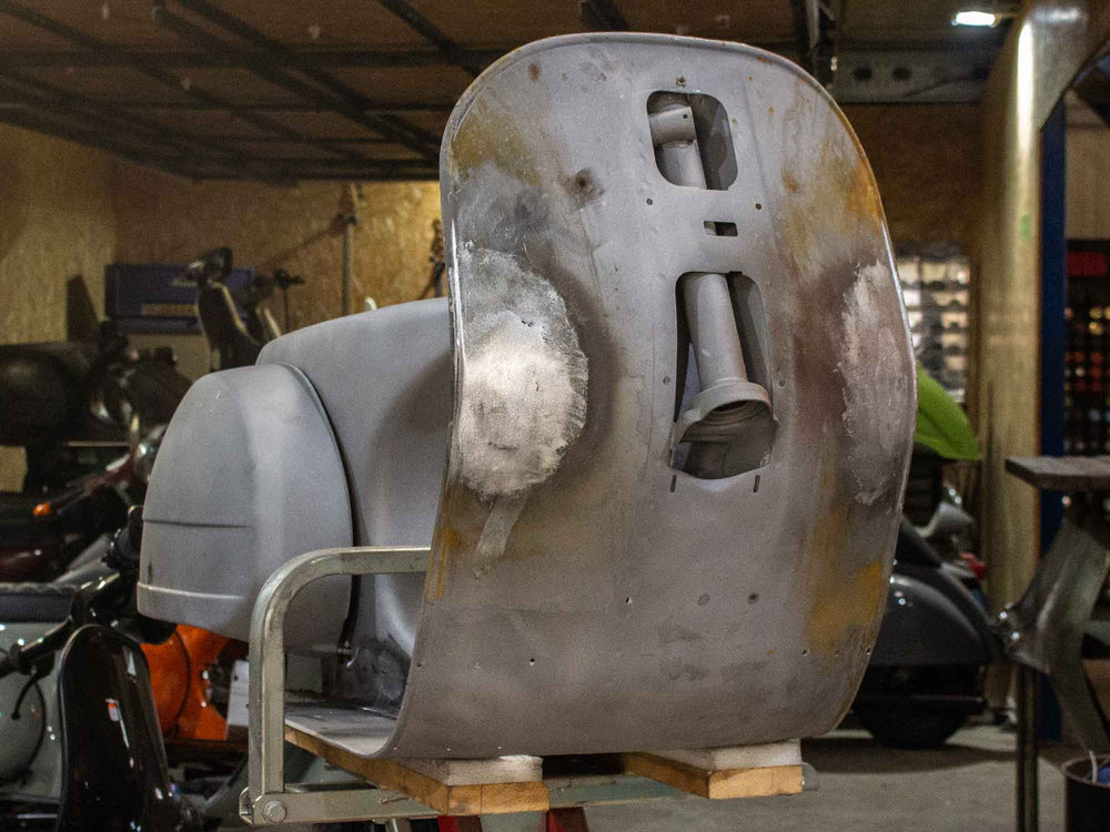 Custom Vespa PX 200 Neuaufbau in Lamborghini Arango Apodis Metallic