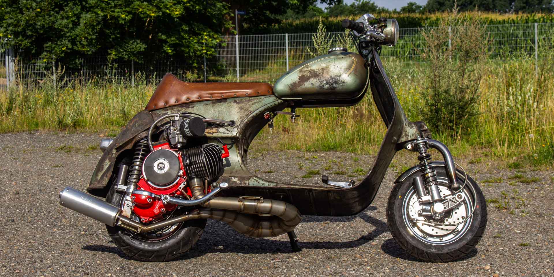 Custom Vespa Rusty Nail mit 244ccm Quattrini Motor