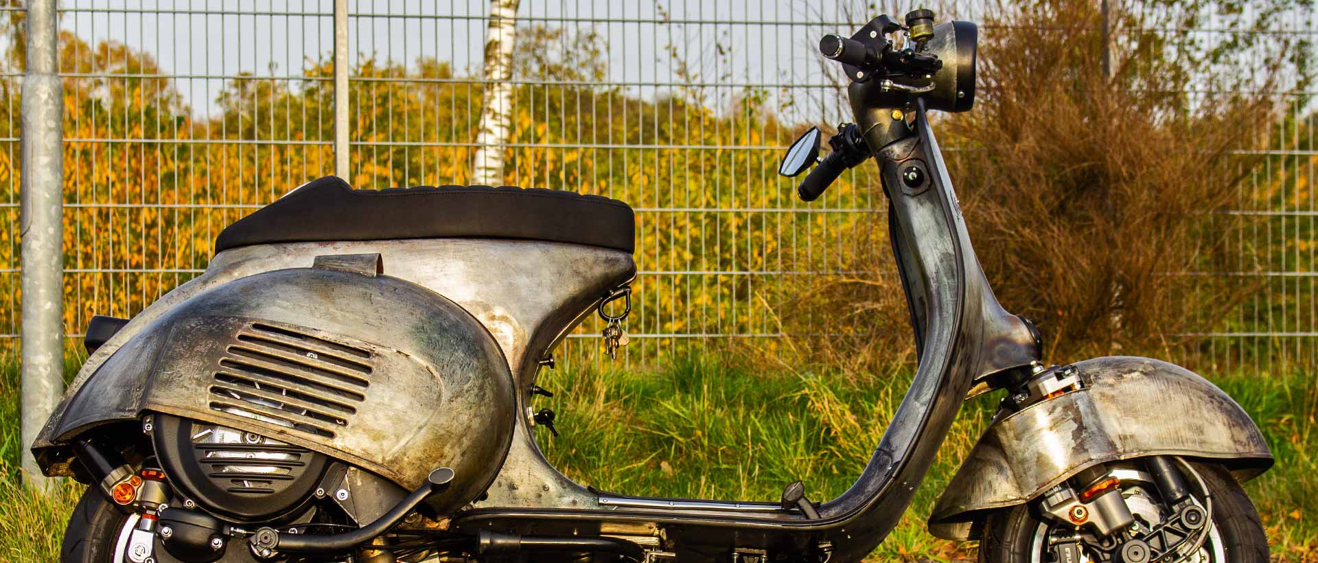 Custom Vespa SLS 300 Raw Metal Style