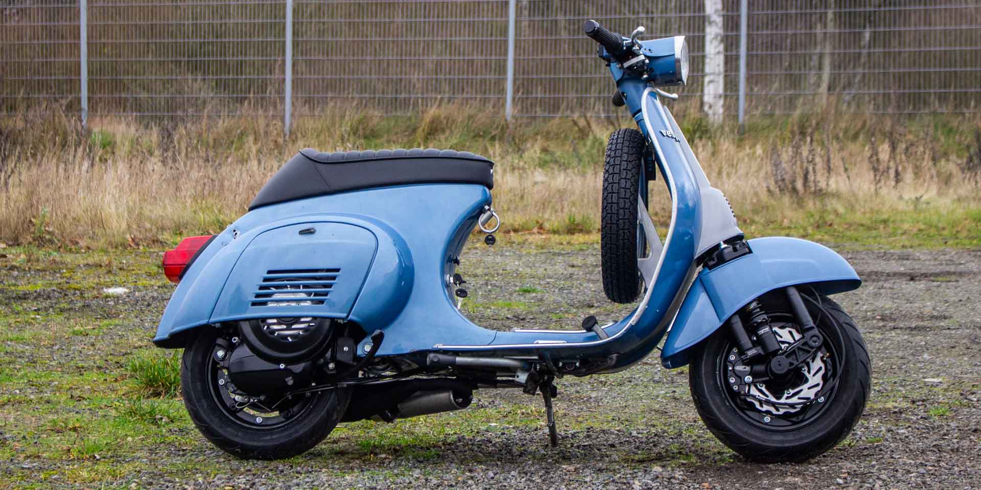 Custom Vespa 50N mit Scheibenbremse und 170ccm Egig Motor