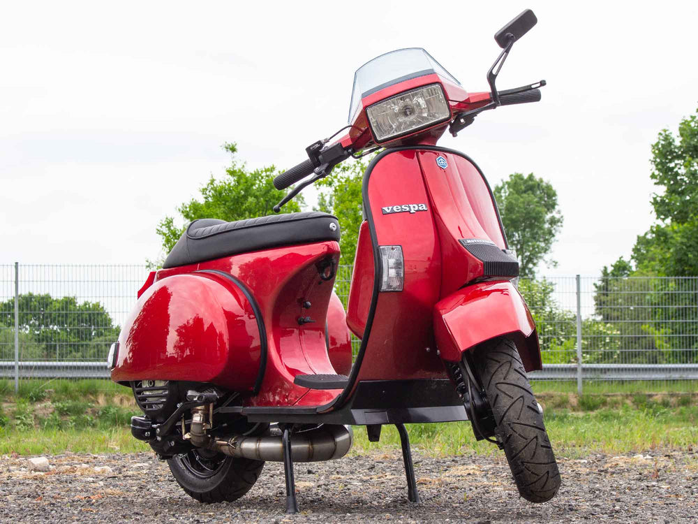 Custom Vespa Tuning T5 mit 244ccm Motor, Scheibenbremse und Rennauspuff