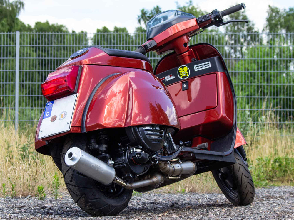Custom Vespa T5 mit 306ccm BFA Motor, Scheibenbremse und Sitzbanktank