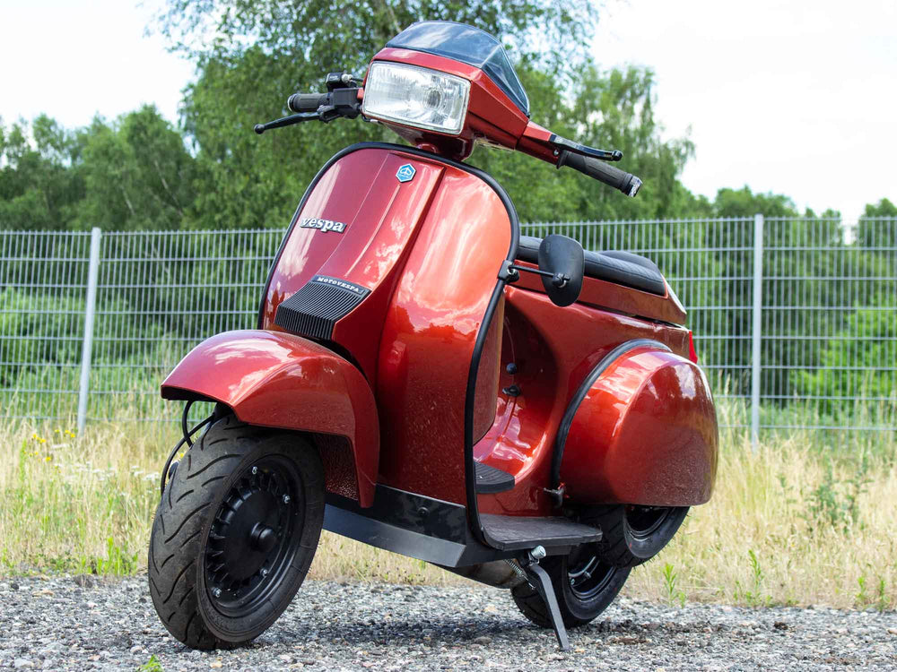 Custom Vespa T5 mit 306ccm BFA Motor, Scheibenbremse und Sitzbanktank
