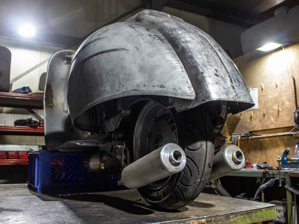 Vespa PX Umbau mit Quattrini 244ccm Motor und zwei Endschalldämpfern