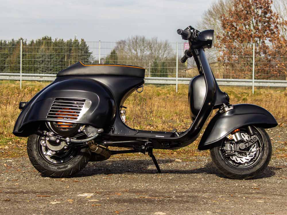 Custom Vespa Conversion BFA 306ccm Matt Schwarz