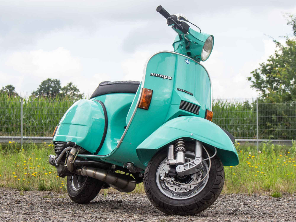 Vespa Umbau PX 221ccm mit Scheibenbremse und Rennauspuff Scooter & Service