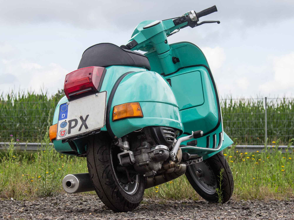Vespa Umbau PX 221ccm mit Scheibenbremse und Rennauspuff Scooter & Service