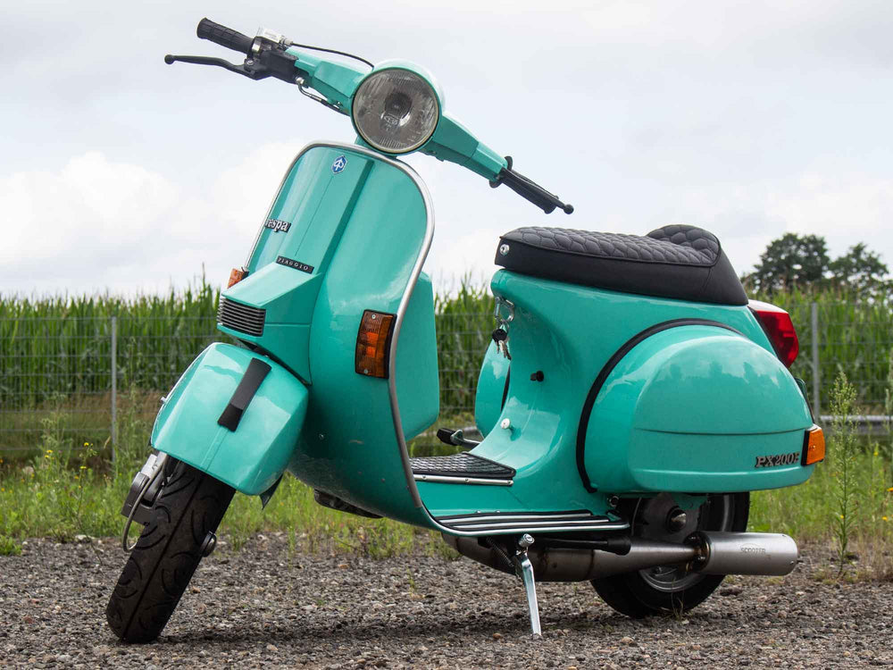 Vespa Umbau PX 221ccm mit Scheibenbremse und Rennauspuff Scooter & Service