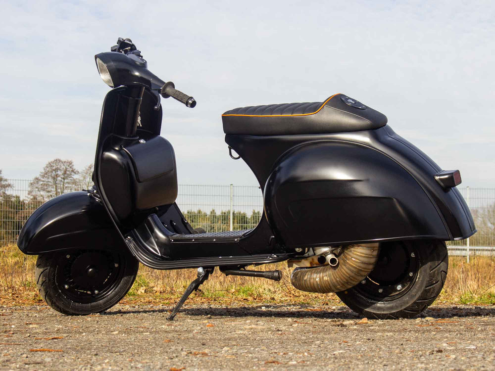 Custom Vespa Umbau GS 306ccm BFA mit Scheibenbremse in Mattschwarz