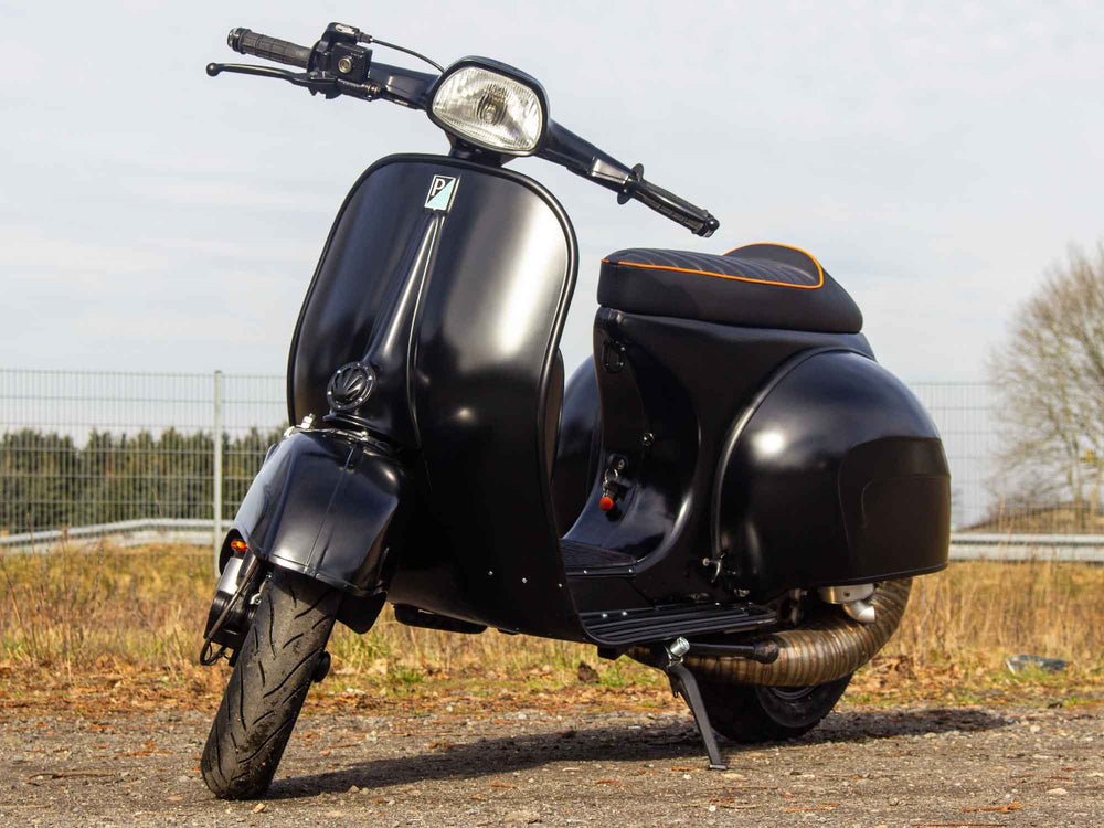 Custom Vespa Umbau GS 306ccm BFA mit Scheibenbremse in Mattschwarz