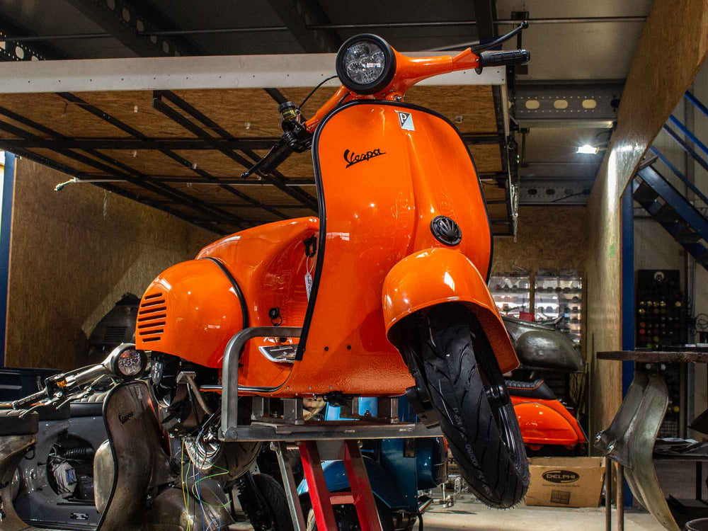 Vespa PX Umbau Projekt mit Acma Seitenhauben und BFA 288ccm Motor